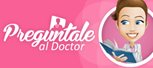 Dibujo de doctora con fondo rosado